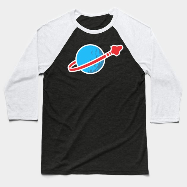 space, astronaut, rocket Baseball T-Shirt by Rooscsbresundae